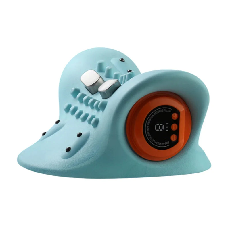 Electric Neck Stretcher EMS Pulse Cervical Traction Relax Heating Cervical Chiropractic Traction Pillow Warm Vibration Massage