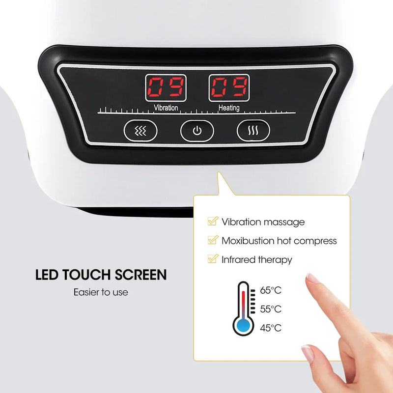 Electric Knee Heated Massager Heated Vibration Knee Massage Instrument Infrared Knee Pad Hot Compress Leg Joint Brace