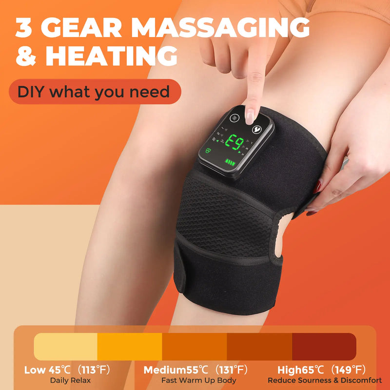 Multifunction Leg Knee Massager Joint Heating Vibration Massage Elbow Shoulder Support Thermal Knee Pad Blood Circulation