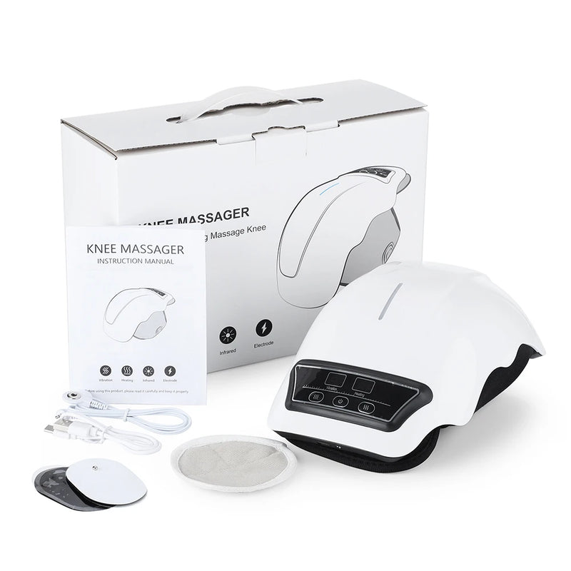 Electric Knee Heated Massager Heated Vibration Knee Massage Instrument Infrared Knee Pad Hot Compress Leg Joint Brace